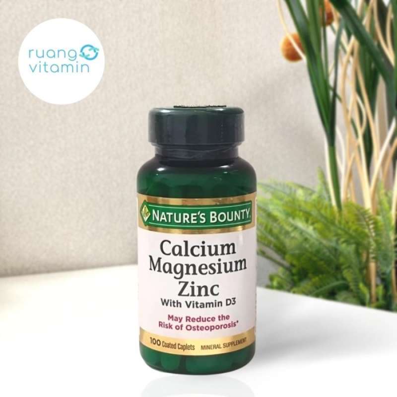 Jual Natures Bounty Calcium Magnesium Zinc With D3 (100 Caplets) Di