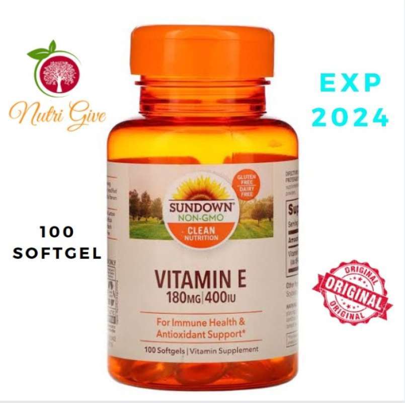 Promo SUNDOWN VITAMIN E 400 IU 180 MG 100 SOFTGELS Diskon 33 Di Seller promo-sundown-vitamin-e-400-iu-180-mg-100-softgels-diskon-33-di-seller