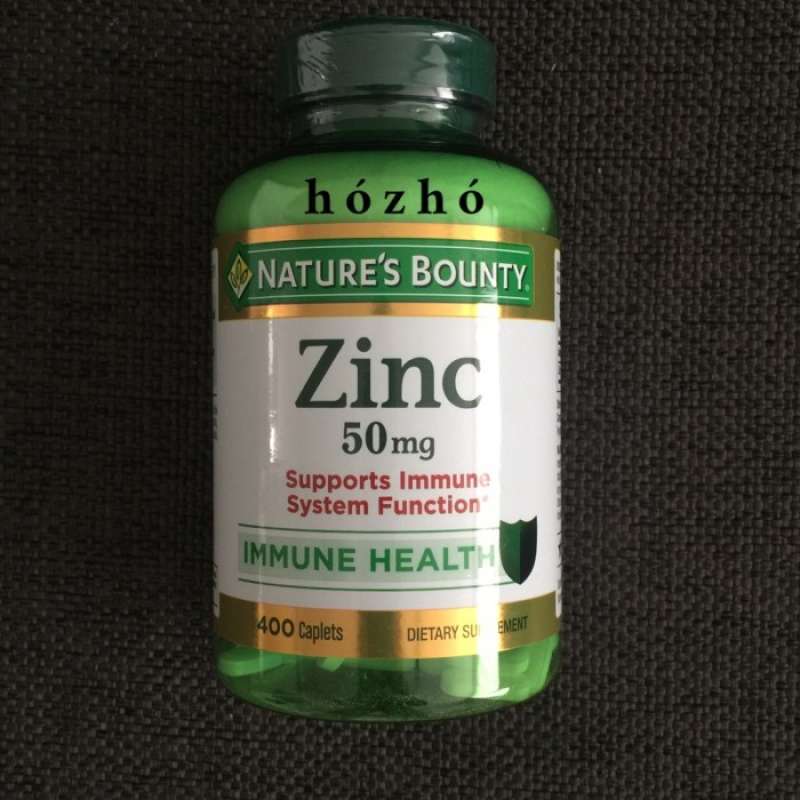 Promo NATURE'S BOUNTY ZINC 50 MG SUPPORTS IMMUNE SYSTEM FUNCTION 400 CAPLETS Diskon 33 di