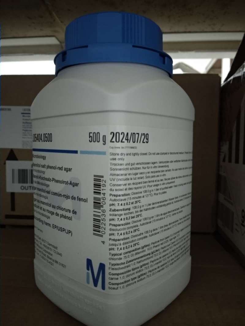 Promo Mannitol Salt PhenolRed Agar(MSA) 500 g (MICROBIOLOGY) 1.05404
