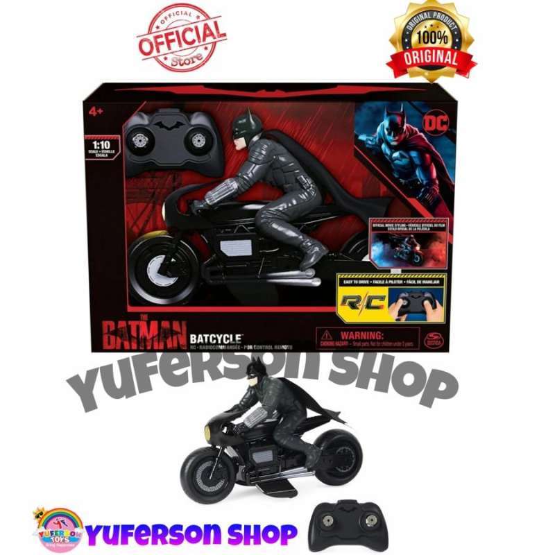 Jual Dc Comics The Batman Batcycle Rc With Batman Rider Action Figure ...