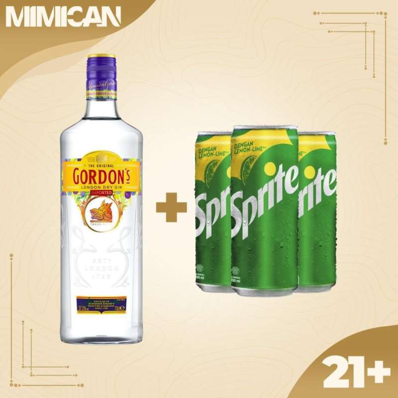 Jual Paket Mixer Gordon's Dry Gin + Sprite Di Seller Toko Mimican ...