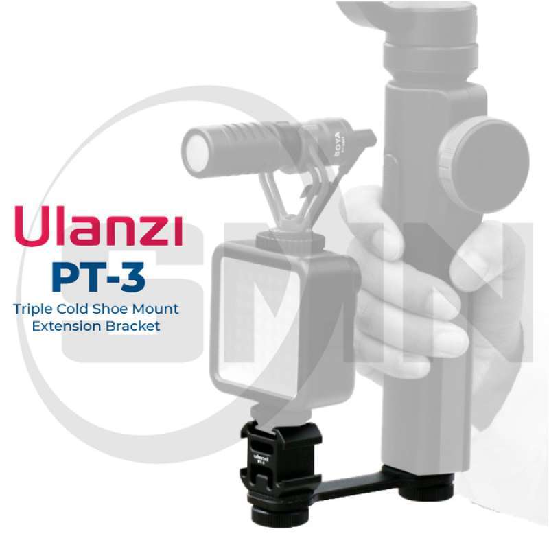 2X Triple Cold Shoe Mount Universal Extension Bracket Holder Adapter For Led Video Light Dslr Phone Gimbal Stabilizer - View #6