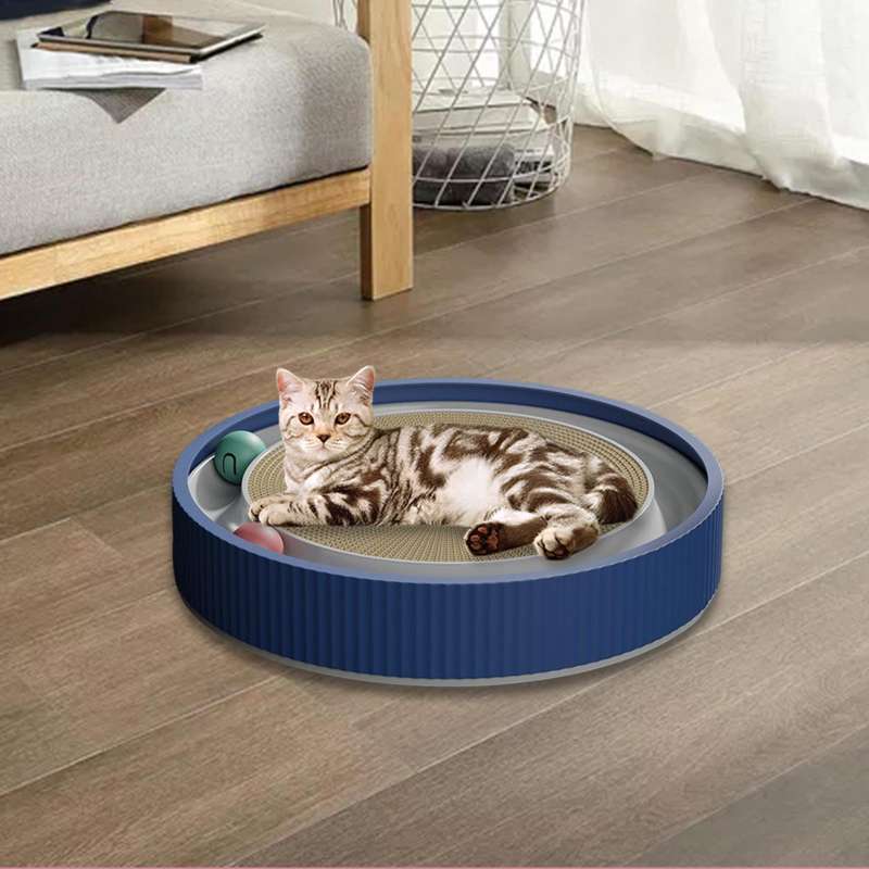 Jual Cat Scratch Pad With Interactive Track Ball Corrugated Cardboard