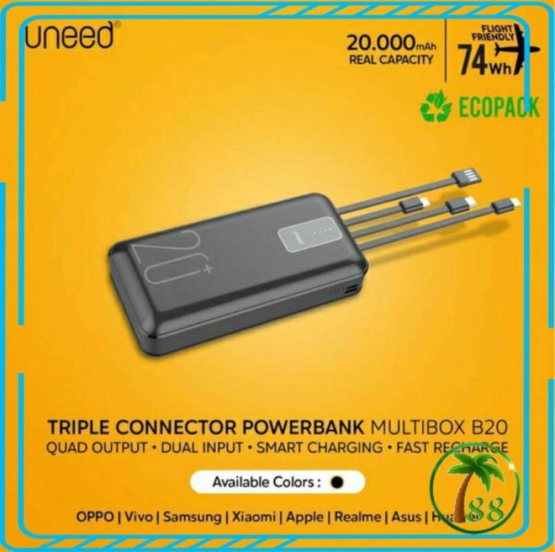 Multibox Power Promo Powerbank Uneed 20.000 mAh Multibox b20 Power Bank 20000mAh ...