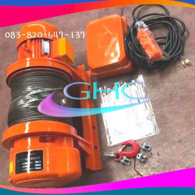 Jual NAGASAKI Electric Winch Hoist 1 Ton × 100 Meter Katrol Electric