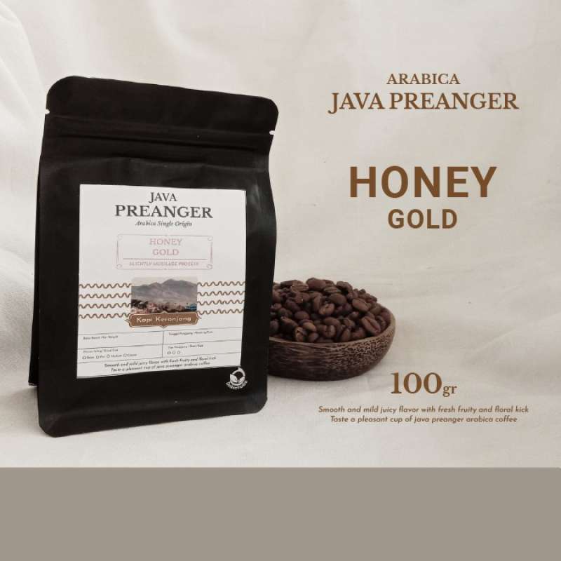 Jual Arabica Java Preanger Honey Gold Kopi Bean, Bubuk 100200gr