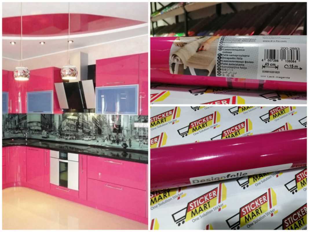 Promo Sticker/Stiker Vinyl Furniture Dekorasi Dcfix Pink Glossy Diskon