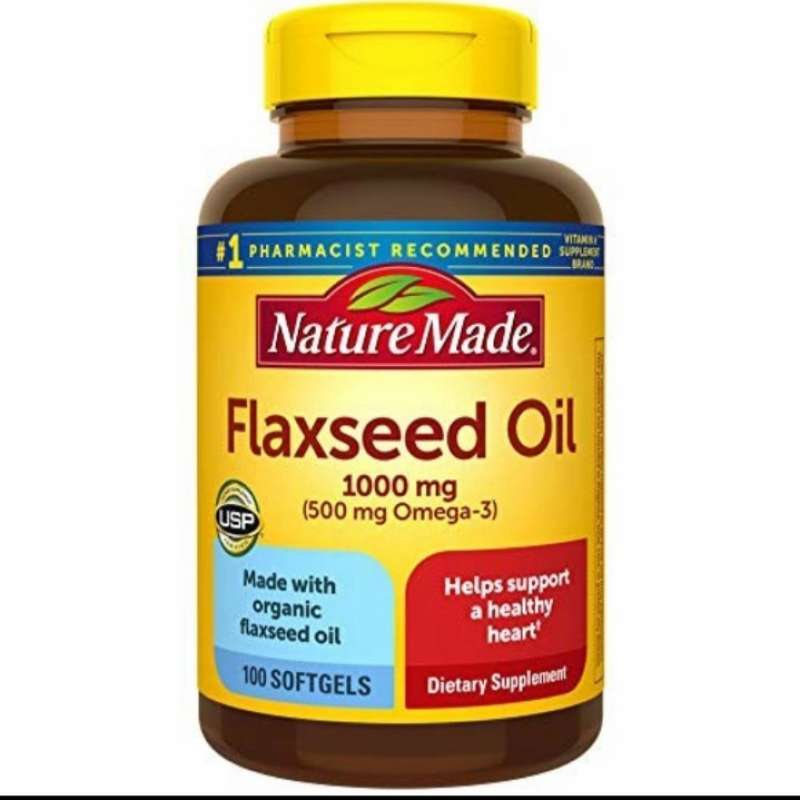 Promo (DIJAMIN ASLI) nature made flaxseed oil 1000mg 500mg omega 3 100