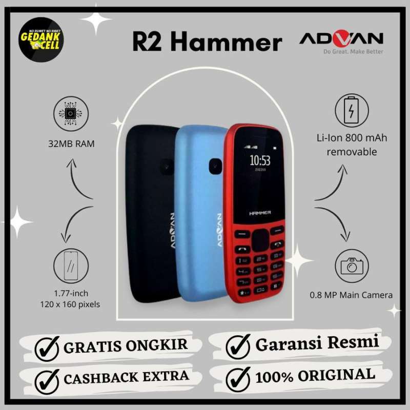 Advan Hammer R1 Jual Hp Advan R2 Spesifikasi Original, Murah & Diskon Harga Juni 2024 ...
