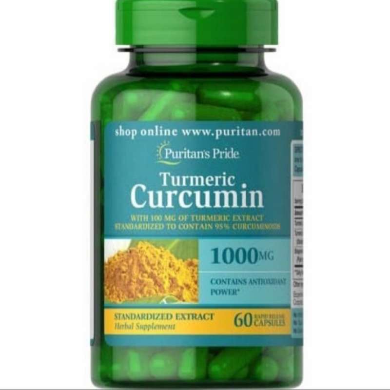 Promo (DIJAMIN ORIGINAL) puritan's pride turmeric curcumin 1000mg 60