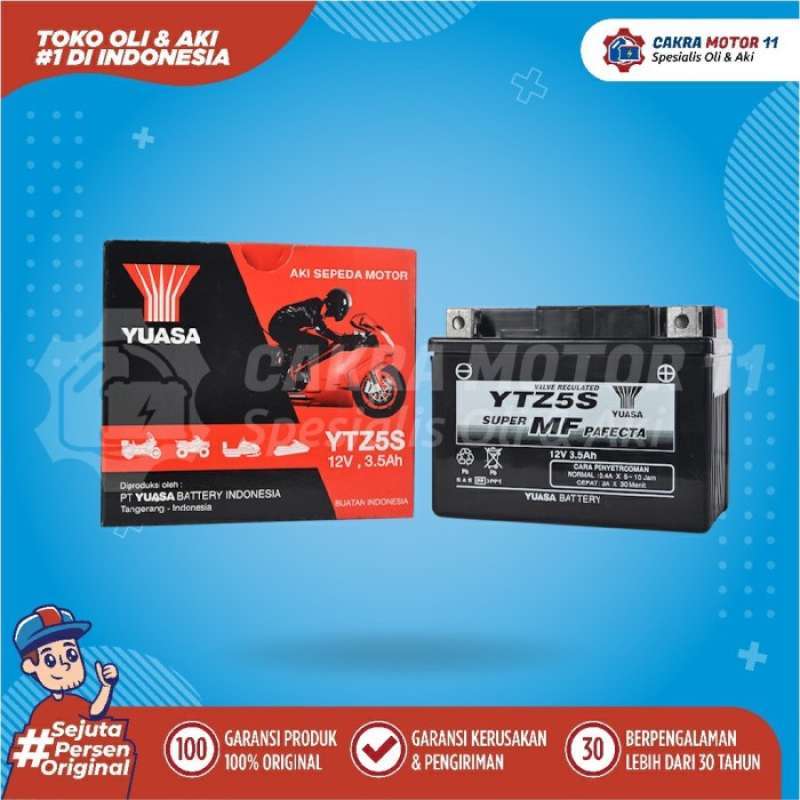 Promo AKI SUZUKI SPIN YUASA MOTOR YTZ 5 S LOKAL Diskon 23% di Seller