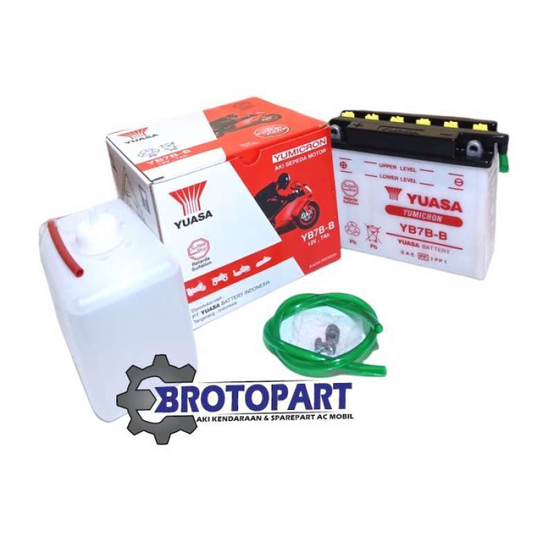 Promo Aki Accu Motor Yuasa YB7B B/GM7B 4B Original Aki Basah 12V 7Ah