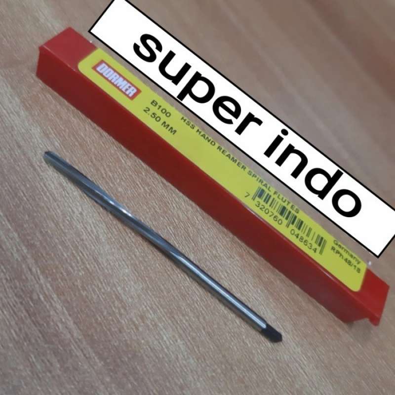 Promo MATA BOR BESI DORMER B100 HAND REAMER SPIRAL FLUTES 2.5 Diskon 23