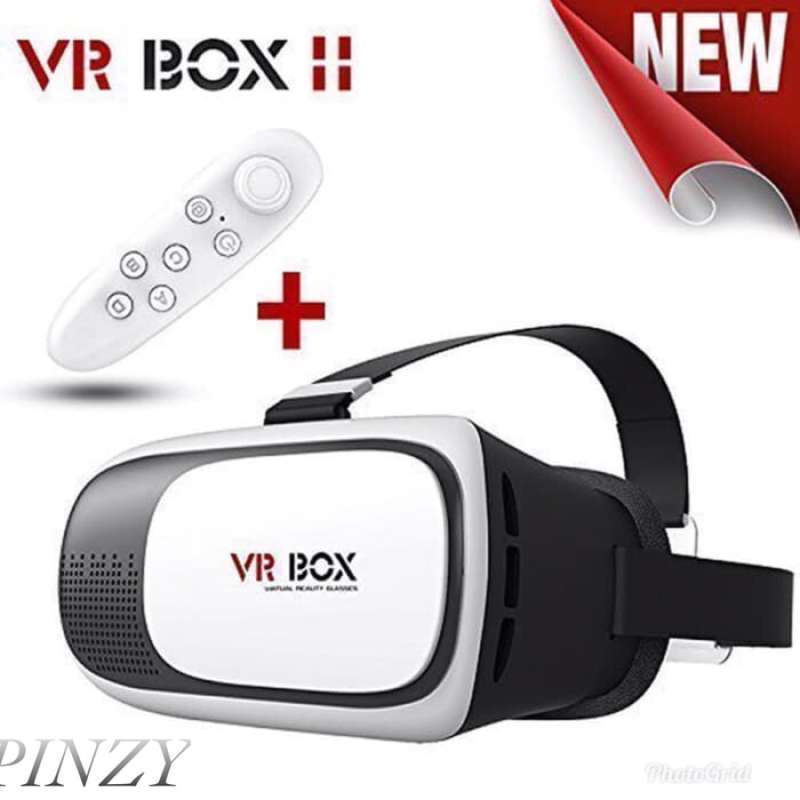 Jual PINZY Virtual 3D Reality glasses Vr box + Remote Vr gear box gen 2