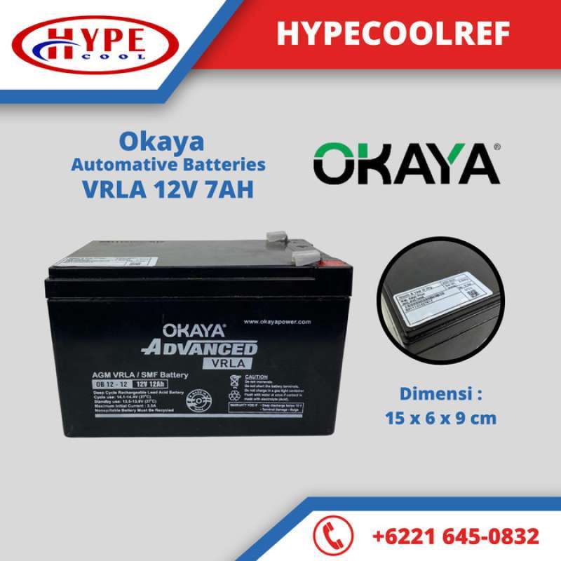 Jual Aki Baterai Motor Vrla 12v 7ah Okaya Di Seller Alice Otoparts