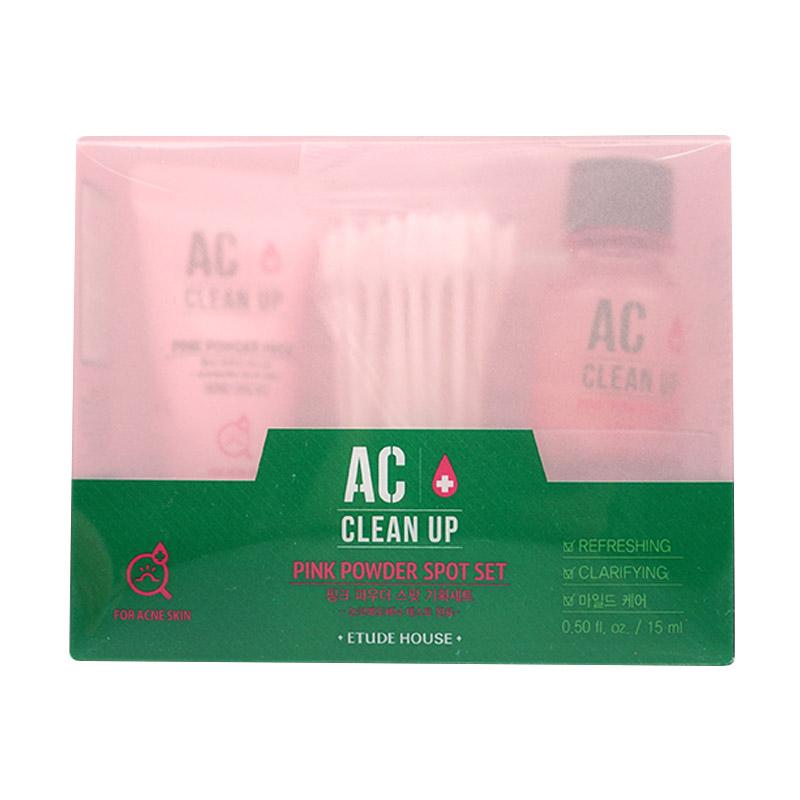jual etude house ac clean up pink powder set jual etude house ac clean up pink powder set
