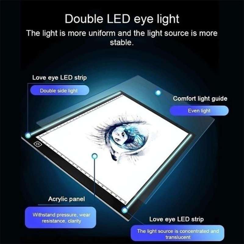 Promo A5 Size Adjustable LED Lightbox Tracer Drawing Copy Stepless ...