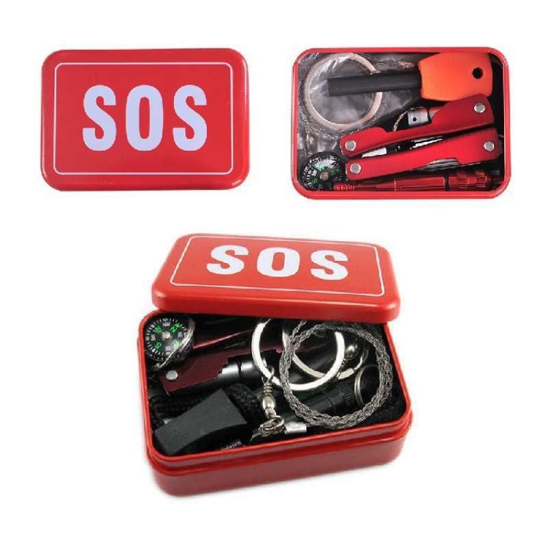 Jual Portable SOS Tool Kit Stainless Steel Earthquake Emergency Onboard