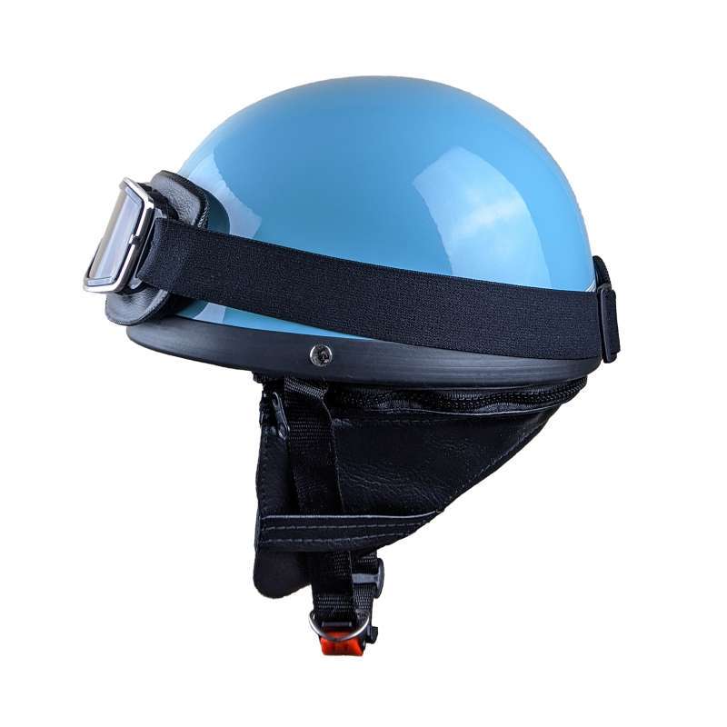 Promo ACN Helmet Helm Half Face Vintage Chip Retro Solid Polos Pria