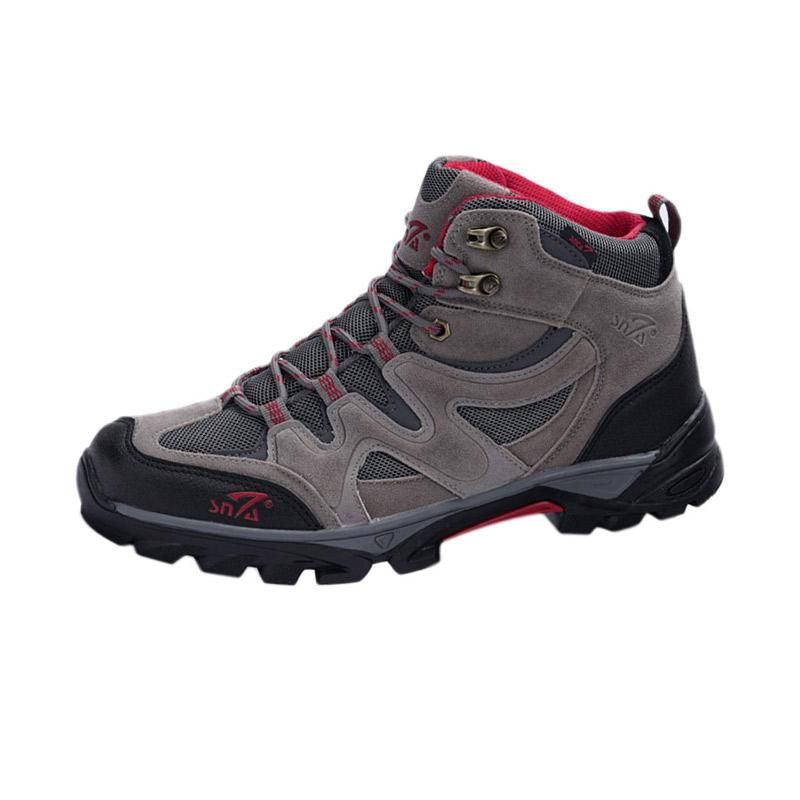 Jual Snta Boots Hiking Sepatu Gunung Pria - Grey Red [491] Online Maret