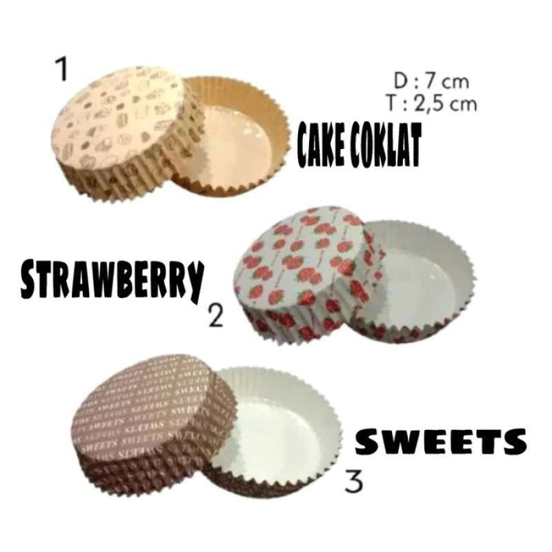 Jual Paper cup case roti bulat 120 - Cake Coklat (Kode 008)) di Seller ...