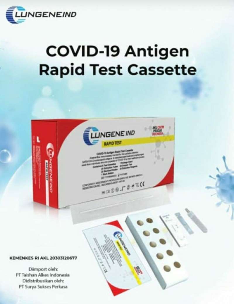 Jual Alat Rapid Test Swab Antigen Lungene Indonesia Ijin Kemenkes Ri ...