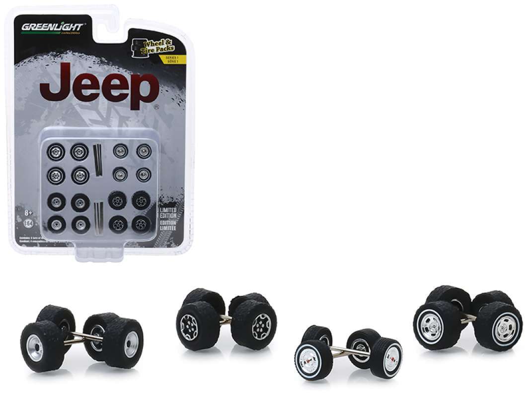 Jual \Jeep\ Wheel and Tire Multipack Set of 24 pieces \Wheel & Tire Packs\ Series 1 164 by