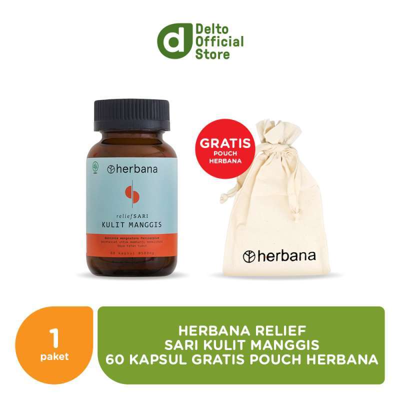Jual Herbana Relief Sari Kulit Manggis 60 Kapsul di Seller Deltomed