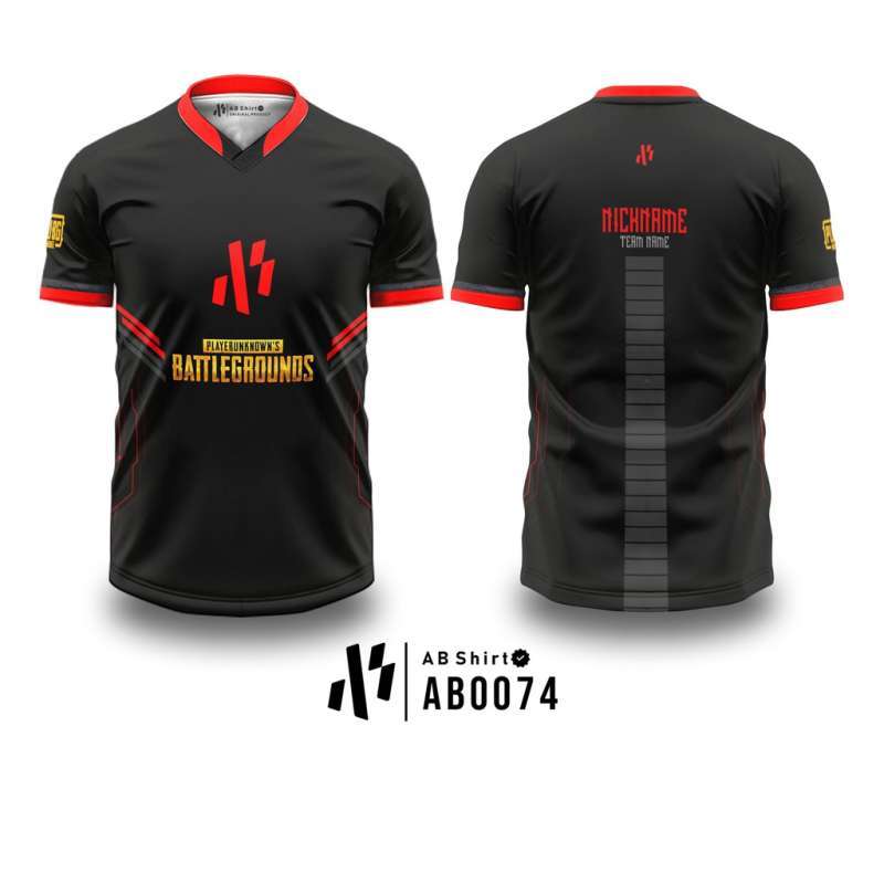 Jual JERSEY GAMING ESPORT PUBG FREEFIRE RED STAIR CUSTOM di Seller