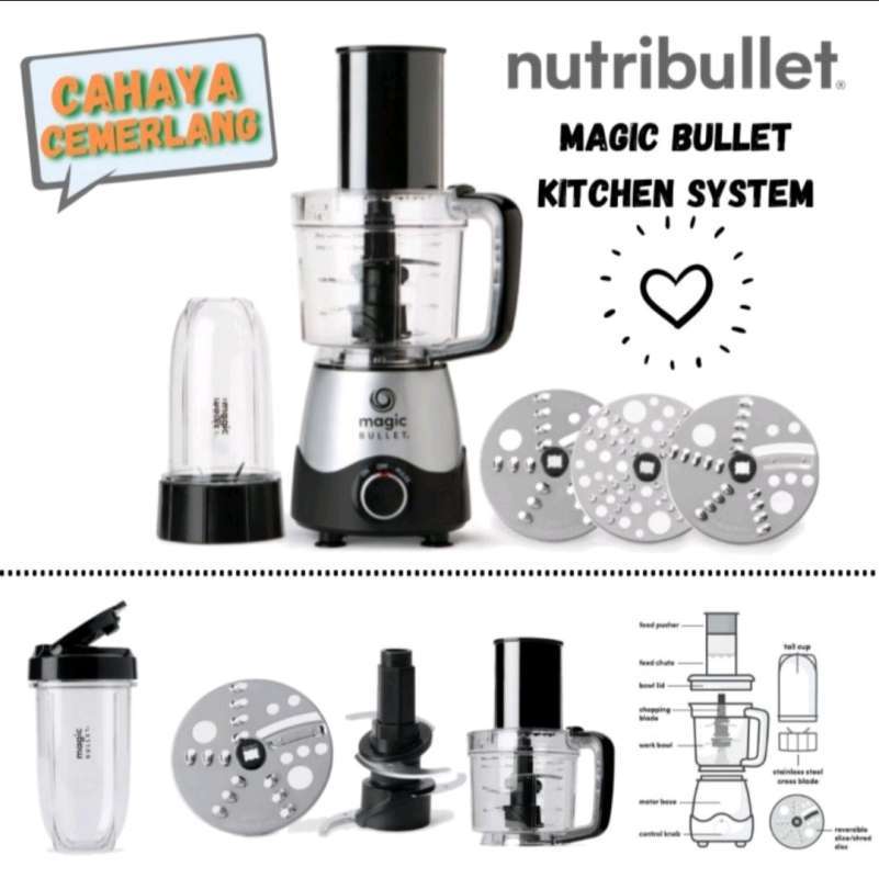 Promo Magic Bullet Food Processor Kitchen System (Full Config) All in one mini food processor