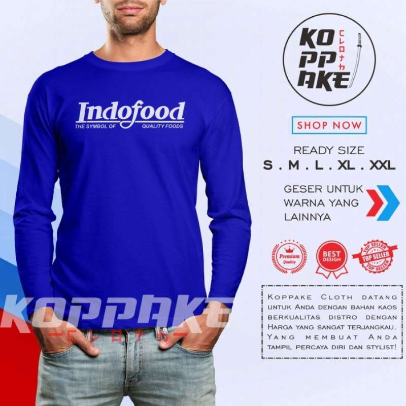 Promo Kaos Indofood Logo Lengan Panjang Baju Perusahaan - XXL Merah