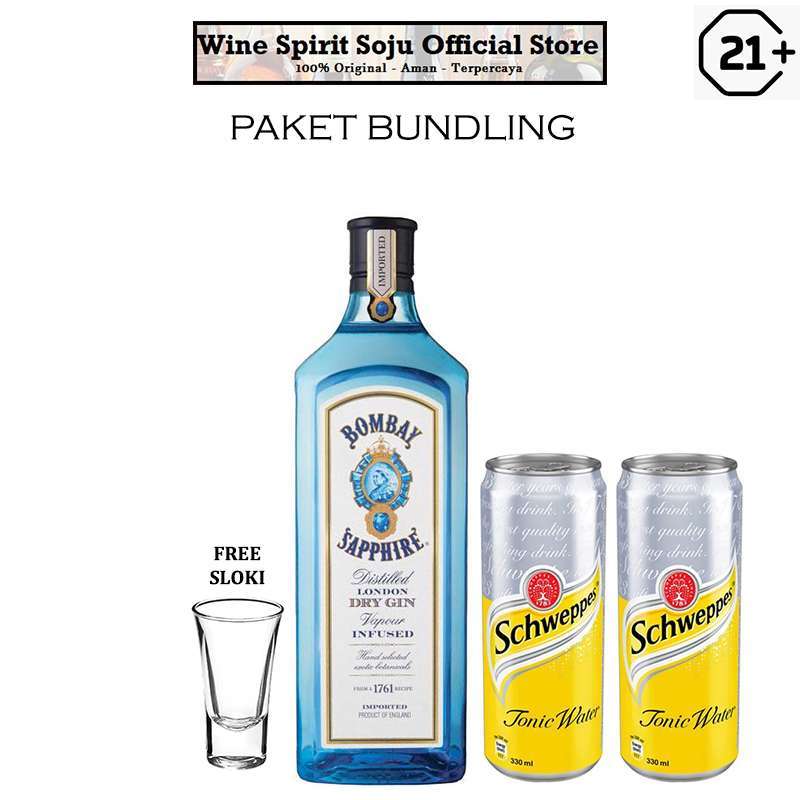 Jual Bombay Sapphire 700ml Free Mixer di Seller Winespiritsoju WSS