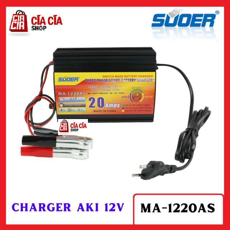 Jual Charger Aki 20A 12V Suoer MA-1220AS Charger Accu Mobil Motor 12