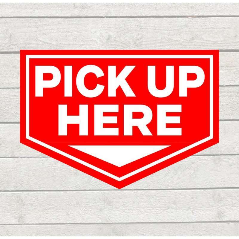 Promo Stiker Marka Sign Ambil Disini Sticker Pick Up Here 20 X 14 Cm ...