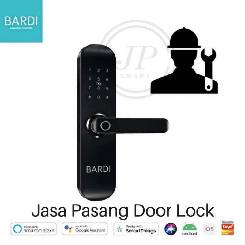 Jual Pemasangan BARDI Door Lock Kunci Pintu Handle For Otomatis Smart