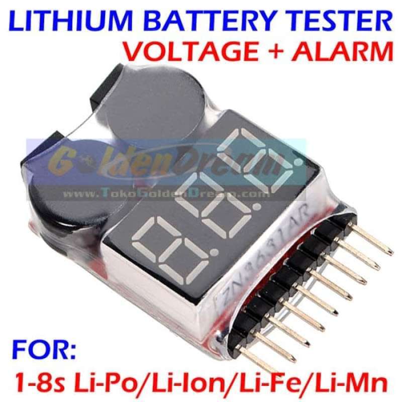 Testeur De Tension Avec Alarme Pour Batteries Lipo 1S à 8S - Avertisseur LCD Buzzer - Neuf