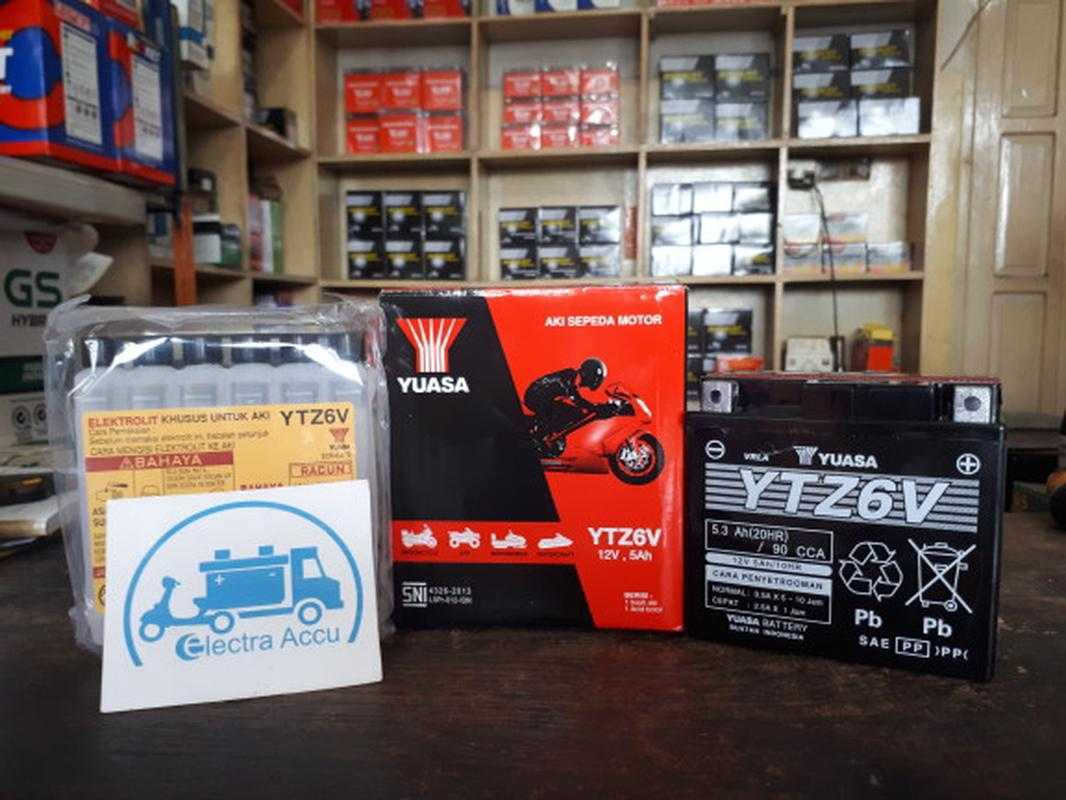 Promo Aki Motor Suzuki Satria Fu Ytz6V Yuasa Accu Kering Original Ori