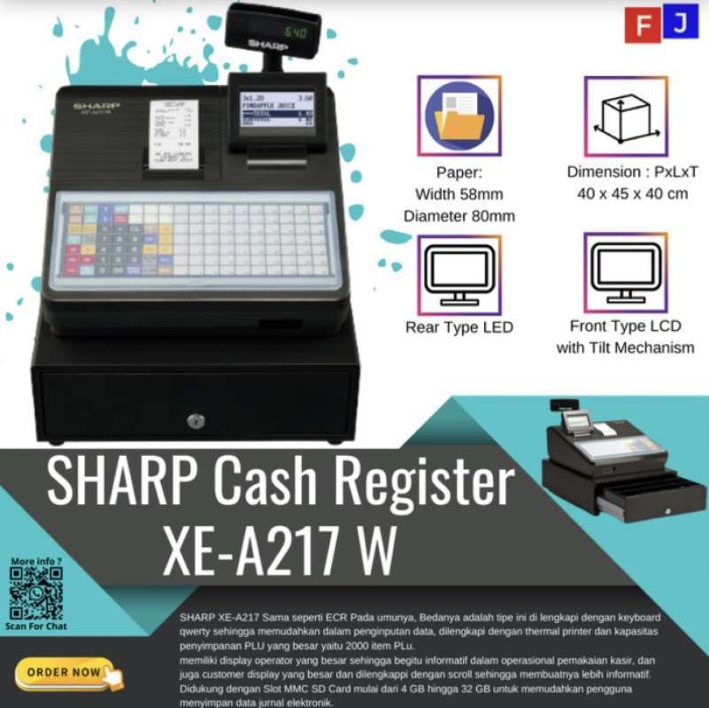 Jual SPECIAL Mesir Kasir Sharp XE A217 | Cash Register Sharp XE-A217 di ...