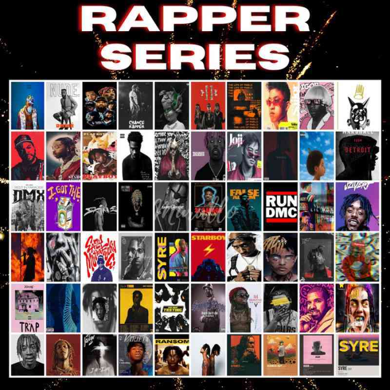 Promo Paket 50 Pcs Poster Rapper Poster Dinding Band Aesthetic Collage