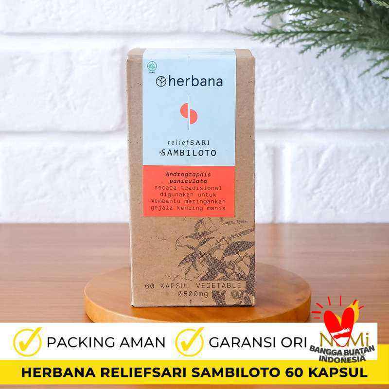Jual 60 kap KING OF BITTERS 500mg Capsule Daun Sambiloto HERBANA di