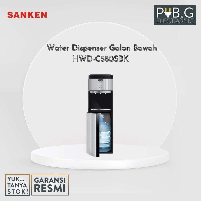 Jual SANKEN HWDC580SBK Water Dispenser Galon Bawah Safety Child Lock