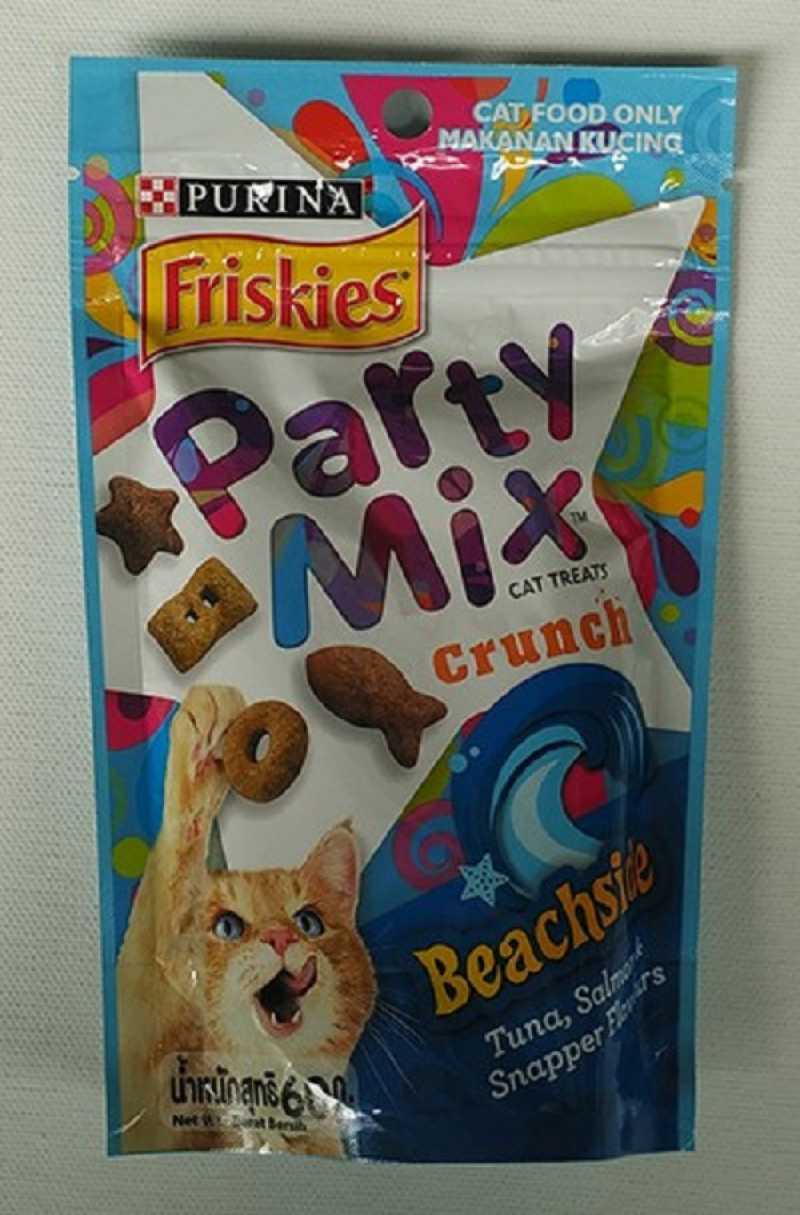 Jual Snack kucing friskies party mix beachside, tuna salmon di Seller