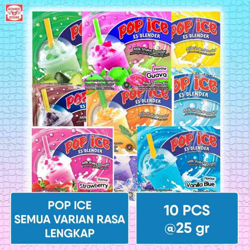 Jual pop ice blender renceng varian rasa lengkap 10 Bks X 25 gr