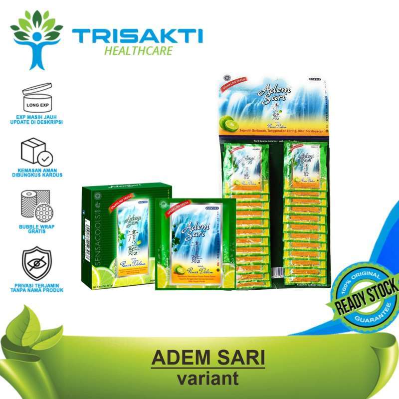 Jual ADEM SARI 1 RENCENG 24 SACHET UNTUK PELEGA PANAS DALAM DAN ...