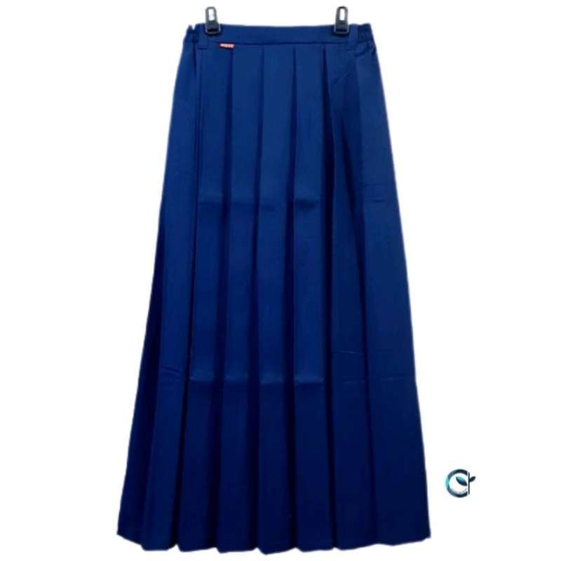 Jual Seragam SMP Rok Panjang Rempel Biru - Seragam Sekolah - Rok Rempel