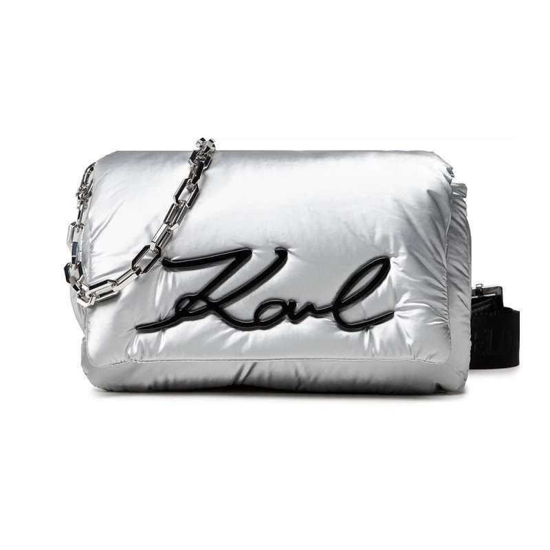 Jual Karl Lagerfeld K/Signature Small Shoulder Bag Silver di Seller