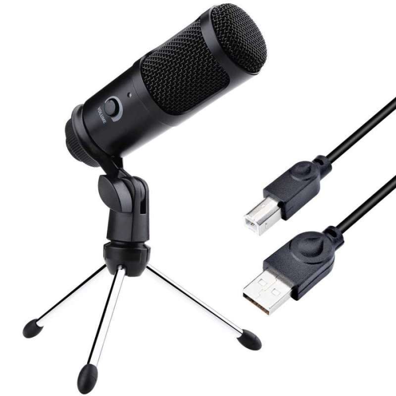 Jual Microphone Condenser USB Mikrofon Studio with Stand tripod di