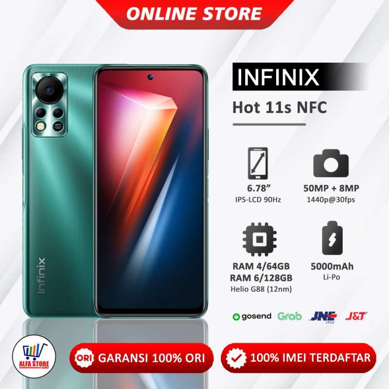 Jual Infinix Hot 11S NFC 4/64GB Garansi Resmi di Seller Alfastore ...