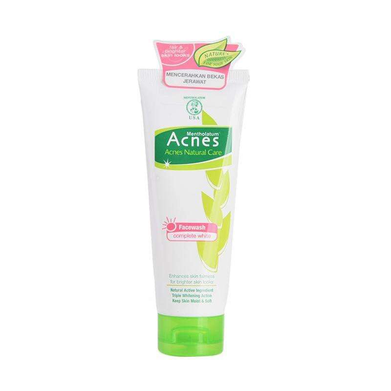 Promo Acnes Natural Care Complete White Face Wash [100 g] Diskon 8 di